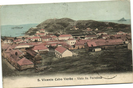 PC PORTUGAL, CABO VERDE, S. VICENTE, VISTA DA FORTALEZA,Vintage Postcard(b30308) - Cap Vert