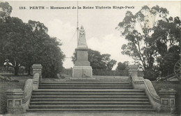 PC AUSTRALIA, PERTH, MONUMENT DE LA REINE VICTORIA, Vintage Postcard (b31425) - Perth