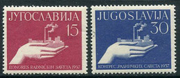 YUGOSLAVIA 1957 Congress Of Workers' Councils, MNH / **.  Michel 821-22 - Nuovi