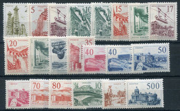 YUGOSLAVIA 1958-59 Definitive: Technology And Architecture (21) MNH / **.  Michel 854-67, 891-97 - Neufs