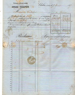 VP18.526 - 1849 - Lettre / Facture - Banque.... Jules CHANUT à CHALON SUR SAONE Pour SEURRE - Banque & Assurance