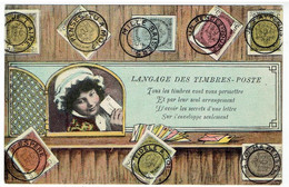 LA LANGAGE DES TIMBRES - POSTE - Mille Baisers - Je T' Attends - Pense-tu A Moi? - Je T'aime - Briefmarken (Abbildungen)