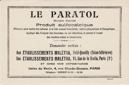 BUVARD & BLOTTER - PARATOL - Produit Sulfocalcique - établissements Malétra - Petit Quevilly - Usine Du Vexin Paris - Produits Pharmaceutiques