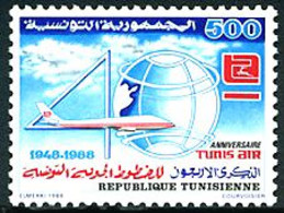 Tunisie Tunisia 1988 Boeing 747 Tunis Air  (Yvert  1116, Michel 1179, St Gibbons 1160) - Aviones