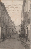 SERVIAN ( Hérault ) - Rue De Barrys. Personnages. Publicité VAXELAIRE & PIGNOT Besançon Au Verso. - Autres Communes