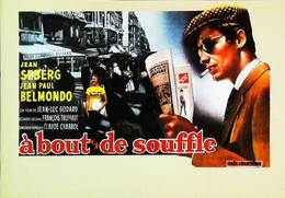► CPSM  Carte Affiche De Cinéma  A Bout De Souffle  Jean Paul Belmondo - Affiches Sur Carte