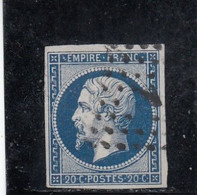 France - Année 1853/62 - N°YT 14B - Type Empire - Oblitéré - 1853-1860 Napoleon III