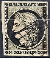 FRANCE 1849 - Canceled (grille) - YT 3 - 20c - 1849-1850 Cérès