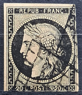 FRANCE 1849 - Canceled (grille) - YT 3 - 20c - 1849-1850 Ceres