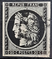 FRANCE 1849 - Canceled (grille) - YT 3a - 20c - 1849-1850 Cérès