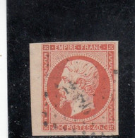 France - Année 1853/62 - N°YT 16 - Type Empire - Oblitéré - 1853-1860 Napoléon III.