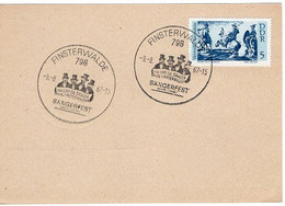 50150 - DDR - 1967 - 5Pfg. Vermisste Gemaelde EF A. BlankoKte. M. SoStpl. FINSTERWALDE - SAENGERFEST - Musique