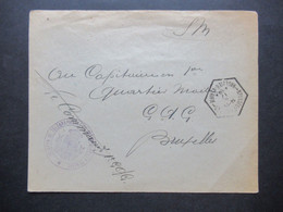 Frankreich 1919 SM Militärpost / Bahnpoststempel ?! Stempel Peloton Telegraphistes Du Grand Quartier General - Lettres & Documents