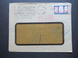 Frankreich 1930 Kolonie Algerien Umschlag Y.A. Chauvin Organisation Methodique Nachgebühr Stempel Und Blaustift Taxe 30 - Briefe U. Dokumente