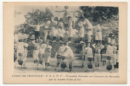 CPA - AIX-EN-PROVENCE (B Du R) - Union De Provence FGSPF - Pyramide Concours De Marseille Par Jeanne D'Arc D'AIX - Aix En Provence