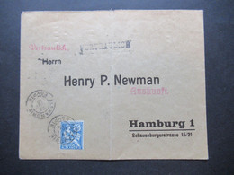 Frankreich 1913 Kolonie Alexandrie Ägypten Schiffspost Nach Hamburg Henry P. Newman Stp. Port - Said Egypte Orientbank - Storia Postale