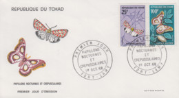 Enveloppe  FDC  1er  Jour   TCHAD    Papillons  Nocturnes   1976 - Papillons