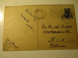 RUSSIA ESTONIA USSR 1946 RAASIKU TO TALLINN CANCEL ,  POSTCARD , 0 - Brieven En Documenten