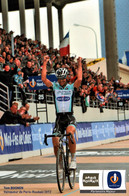 Cyclisme - Tom Boonen, Cycliste Belge, Vainqueur De Paris-Roubaix 2012, Ligne D'arrivée - Equipe Quick-Step - Wielrennen