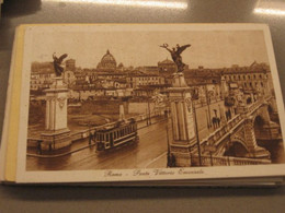 ROMA 1922 PONTE VITTORIO EMANUELE CON TRAM DA VEDERE PARTICOLARE  BN  VG PICCOLA - Pontes