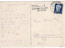50193 - DDR - 1953 - 12Pfg. Pieck EF A. AnsKte. MAGDEBURG - ... 3. WELTGEWERKSCHAFTSKONGRESS -> Ottendorf - Lettres & Documents