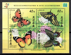 Korea 2000 Corea / Butterflies MNH Mariposas Papillons Schmetterlinge / Hv98  36-53 - Farfalle