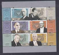 Pologne N° 4113 / 18 F XX Personnalités, Les 6 Valeurs  Se Tenant En 1 Petite Feuille Sans Charnière, TB - Fogli Completi