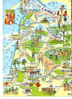 Les Landes De Gascogne ( D'Arcachon à Cap Breton Par Biscarosse, Mimizan, Contis, Soustons, Dax... échasse - Cartes Géographiques