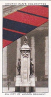Well Known Ties 2nd 1935 - 9 City Of London Regt - Churchman Cigarette Card - Original - Military - Churchman