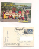 P1849 USA DISNEYLAND BIANCANEVE 7 NANI Card Stamp 1974 Viaggiata - Anaheim