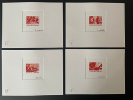 Comores 2009 Epreuve D'Artiste Artist Proof Mi. 1537 - 1540 WWF Panda Fauna Chauve-souris Fledermaus Bat RED ROUGE - Covers & Documents