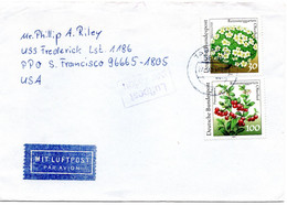 53339 -  Bund - 1993 - 100Pfg. Rennsteiggarten MiF A. Lp.-Bf. TABARZ -> San Francisco, CA (USA), VGO-Tarif! - Covers & Documents