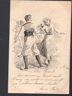 CPA  D'illustrateur , Signée.Braun   : Danse / Escrime  1904  (PPP33468) - Braun, W.