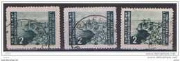 ISTRIA - OCC. JUGOSLAVA:  1946  TIRAT. ZAGABRIA  -  £. 2  VERDE  GRIGIO  US. -  D.12  -  RIPETUTO  3  VOLTE  -  SASS. 55 - Occup. Iugoslava: Istria