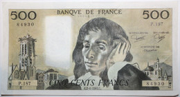 France - 500 Francs - 2-6-1983 - PICK 156e.10 / F71.29 - TTB+ - 500 F 1968-1993 ''Pascal''