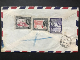 BRITISH GUIANA 1961 Air Mail Cover Registered To Huddersfield England - Guayana Británica (...-1966)