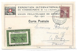 225 - 17 - Carte Avec Oblit Spéciale "Expo Internat De Timbres-poste Genève 1922" + Vignette - Postmark Collection