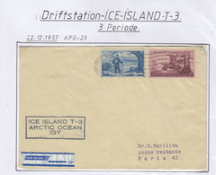 USA Driftstation ICE-ISLAND T-3 Cover Ca Ice Island T-3 Arctic Ocean IGY Ca 22.12.1957 Periode 3 (DR104) - Estaciones Científicas Y Estaciones Del Ártico A La Deriva