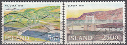 Island 1992 Michel 768 - 769 O Cote (2013) 8.20 Euro Ponts Cachet Rond - Usados