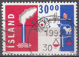 Island 1992 Michel 766 O Cote (2013) 1.00 Euro Produits D'export Cachet Rond - Oblitérés
