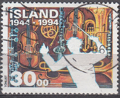 Island 1994 Michel 802 O Cote (2013) 0.70 Euro Musique Cachet Rond - Usados