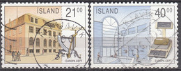 Island 1990 Michel 726 - 727 O Cote (2013) 2.50 Euro Europa CEPT Bâtiments Postaux Cachet Rond - Usados