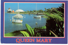 CPM ETATS-UNIS CALIFORNIE LONG BEACH - Smooth Waters - Queen Mary 1990 - Long Beach