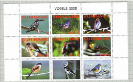 Surinam 2008, Bird, Birds, Kingfisher, Set Of 6v With Tab, MNH** - Owls