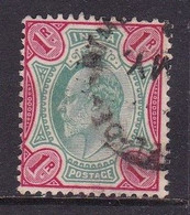 India Edward V11 1R Green And Red Good Used - Andere & Zonder Classificatie