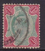 India Edward V11 1R Green And Red Good Used - Otros & Sin Clasificación