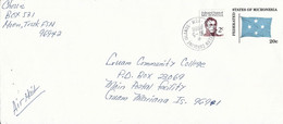 Micronesia 1986 Truk Eastern Caroline Islands Flag Postal Stationary Cover. Rare - Mikronesien