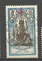 INDE N° 180 Type L , 12 Mm Entre La Coix Et FRANCE CACHET PONDICHERY / RR - Used Stamps