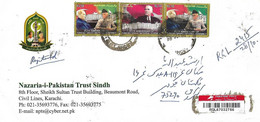 PAKISTAN  REGISTERED   COVER  FROM KARACHI I WITH KEMAL ATATURK  STAMPS. - Pakistan