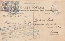 Indochine Carte Postale Hué 1922 - Briefe U. Dokumente
